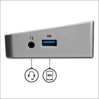 StarTech.com Triple Monitor USB 3.0 Docking Station 2x 4K DisplayPort & HDMI USB Type A Universal Laptop Dock