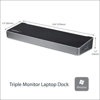 StarTech.com Triple Monitor USB 3.0 Docking Station 2x 4K DisplayPort & HDMI USB Type A Universal Laptop Dock