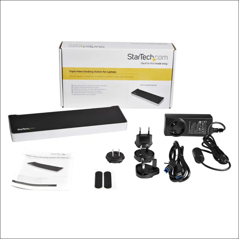 StarTech.com Triple Monitor USB 3.0 Docking Station 2x 4K DisplayPort & HDMI USB Type A Universal Laptop Dock