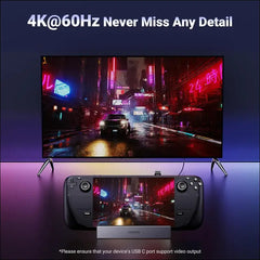 Steam Deck Dock, 9-in-1 USB C Docking Station, Adjustable and Foldable Stand, 4K@60Hz HDMI, Gigabit Ethernet, 100W PD, 10Gbps Type C& A, SD/TF Card Reader for Switch OLED, Legion Go, ROG Ally