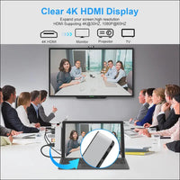 Surface Pro 11/10/9 Hub with 4k HDMI, USB C Thunerdbolt 4(Display+PD Charging+Data), USB 3.0 * 2, SD&TF Card Slot, 3.5mm Audio, Triple Display(Surface Pro 9+HDMI+USB C) for Surface Pro 11/10/9