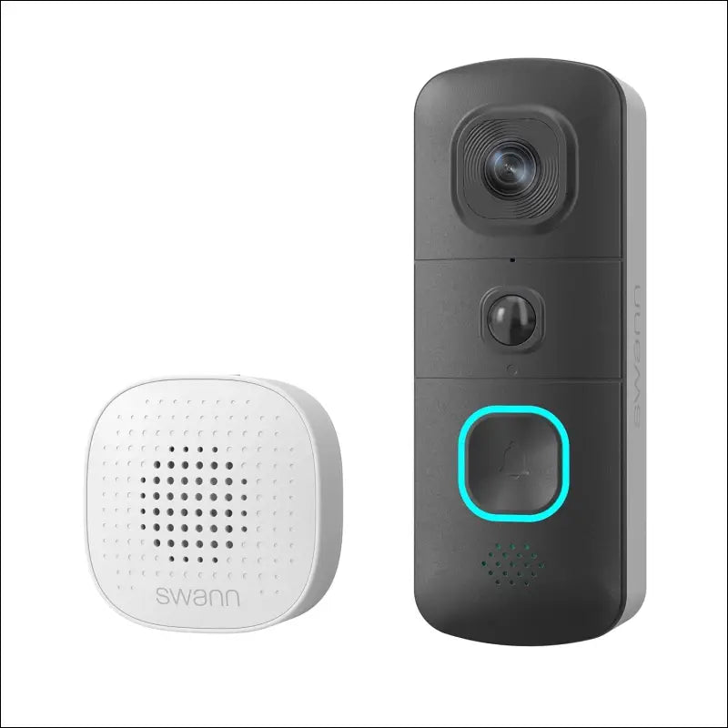 Swann EVO Wireless Video Doorbell -Wi-Fi Security Camera,Two-Way Audio,Motion Detection,Night Vision,Cloud Storage -Compact & Versatile Home Surveillance Solution for Indoor &...