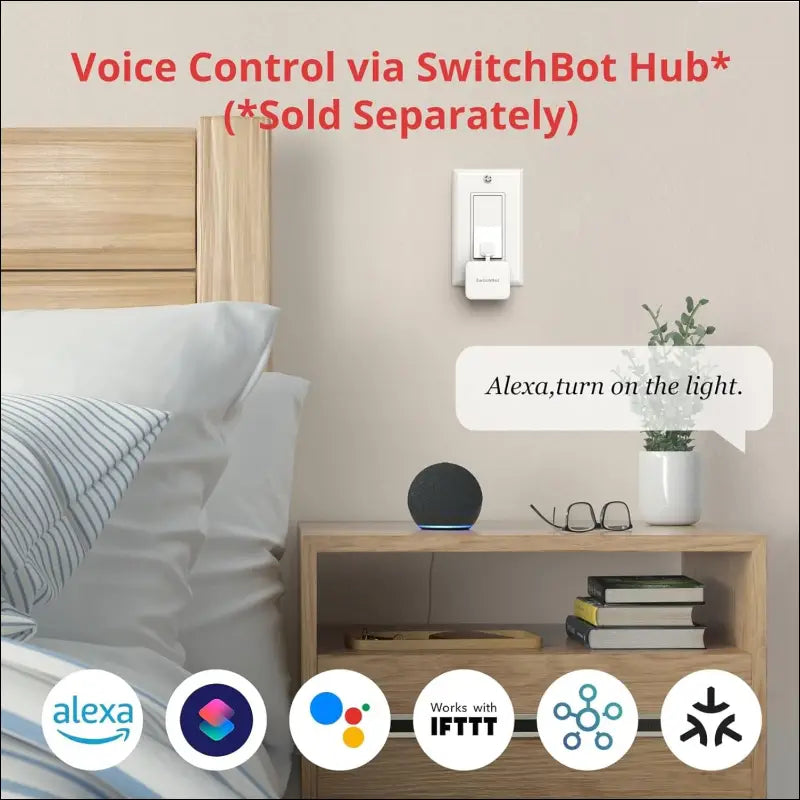 SwitchBot smart switch button with timer app controlled wifi switch DIY tools (with a Hub compatible with Alexa Google Home IFTTT)
