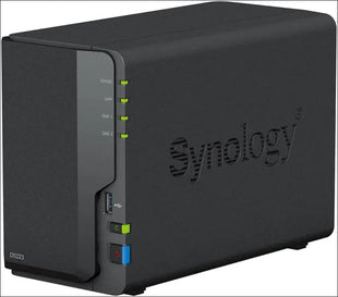 Synology DiskStation DS223 2-Bay 3.5" Diskless 1xGbE NAS (Tower) (HMB), Realtek RTD1619B Quad-core 1.47Hz, 2GB RAM, 3xUSB3.2, 1 x 1GbE (RJ-45)