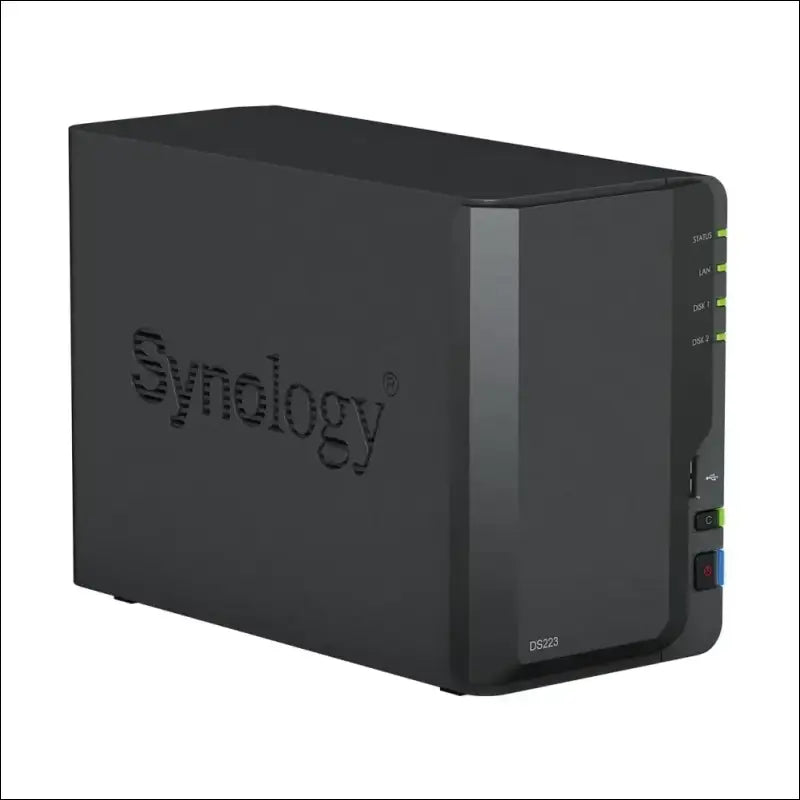 Synology DS223 2-Bay Diskstation NAS (Realtek RTD1619B Quad-Core 2GB Ram 1xRJ-45 1GbE LAN Port) Bundle with 2 x 2TB WD RED Plus HDD WD20EFZX - 68AWUN0