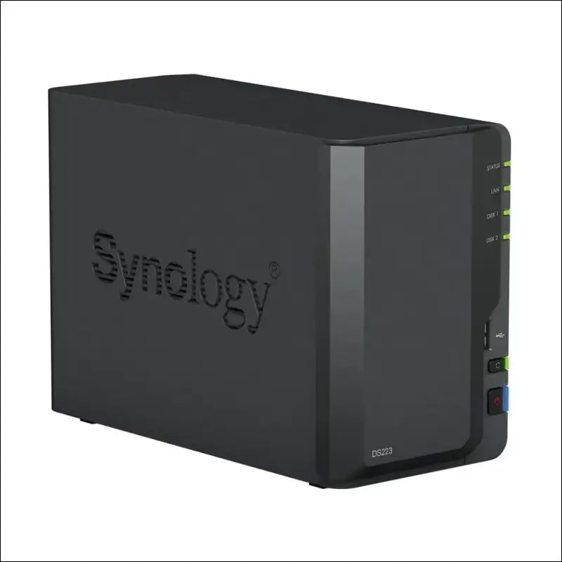 Synology DS223 2-Bay Diskstation NAS (Realtek RTD1619B Quad-Core 2GB Ram 1xRJ-45 1GbE LAN Port) Bundle with 2 x 2TB WD RED Plus HDD WD20EFZX - 68AWUN0