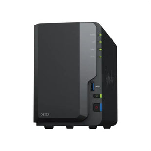 Synology DS223 2-Bay Diskstation NAS (Realtek RTD1619B Quad-Core 2GB Ram 1xRJ-45 1GbE LAN Port) Bundle with 2 x 2TB WD RED Plus HDD WD20EFZX - 68AWUN0