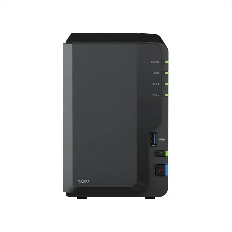 Synology DS223 2-Bay Diskstation NAS (Realtek RTD1619B Quad-Core 2GB Ram 1xRJ-45 1GbE LAN Port) Bundle with 2 x 2TB WD RED Plus HDD WD20EFZX - 68AWUN0