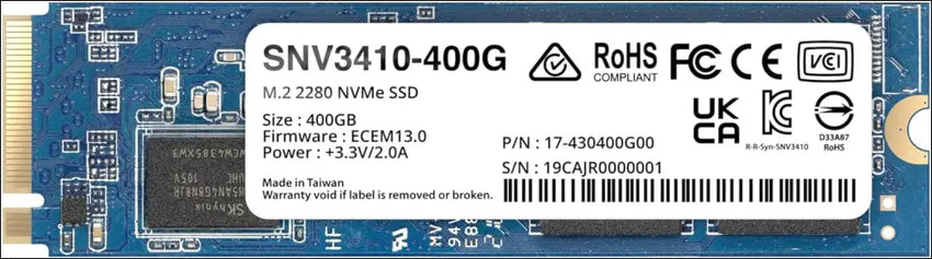 Synology M.2 2280 NVMe SSD SNV3410 400GB (SNV3410-400G) - SNV3410-400G / M.2 SSD