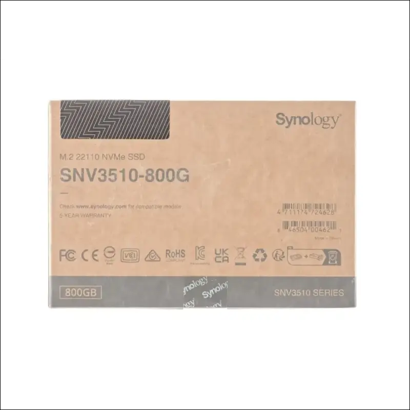 Synology SNV3510 800GB M.2 22110 NVMe Internal Solid State Drive