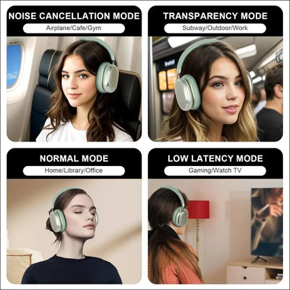 T-fun NC95 Hybrid Active Noise Cancelling Headphones, Over Ear Headphones Wireless Bluetooth 5.3, Built-in Mic, 65H Playtime, App Control, Hi-Res Audio, Comfort Fit, Clear Calls...