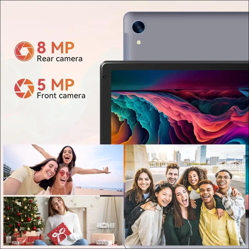 Tablet,10.1" Android Tablet with Octa-core Processor 10GB RAM 128GB ROM HD IPS Touchscreen 8H Battery, Wi-Fi 6, BT 5.0, Dual Camera, Google Tablets 2024