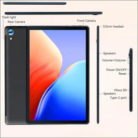 Tablet,10.1" Android Tablet with Octa-core Processor 10GB RAM 128GB ROM HD IPS Touchscreen 8H Battery, Wi-Fi 6, BT 5.0, Dual Camera, Google Tablets 2024