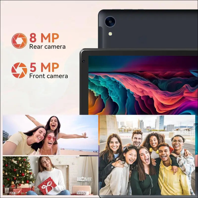 Tablet,10.1" Android Tablet with Octa-core Processor 10GB RAM 128GB ROM HD IPS Touchscreen 8H Battery, Wi-Fi 6, BT 5.0, Dual Camera, Google Tablets 2024