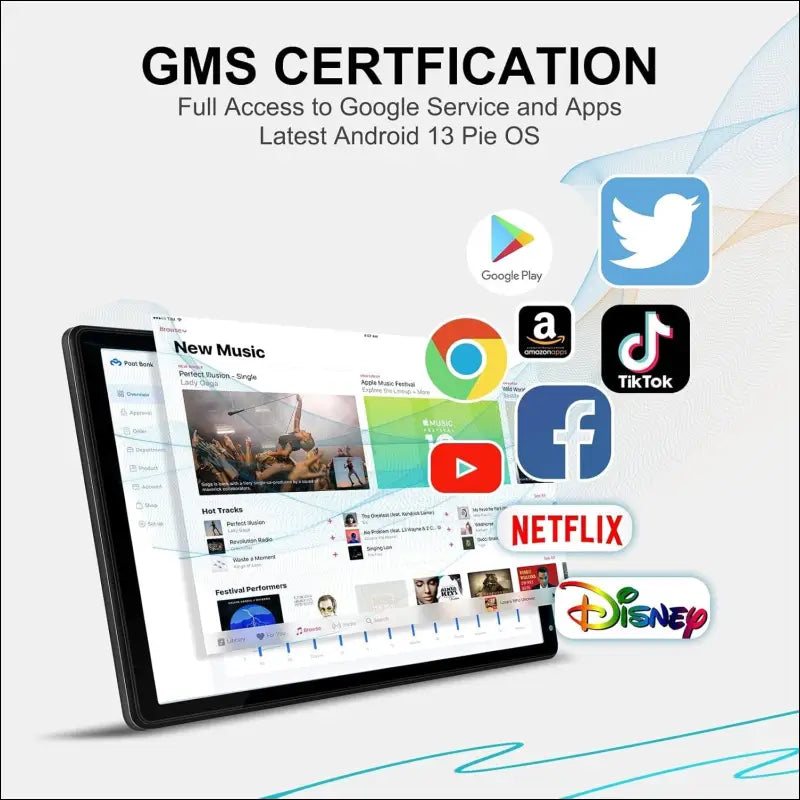 Tablet 10.1 inch Android 13 : Octa-Core Processor 2.0GHz, 6GB RAM 128GB ROM (1TB TF) | 2.4G/5G WiFi, Google GMS Bluetooth5.0 Dual Cameras