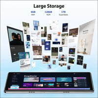 Tablet 10.1 inch Android 13 : Octa-Core Processor 2.0GHz, 6GB RAM 128GB ROM (1TB TF) | 2.4G/5G WiFi, Google GMS Bluetooth5.0 Dual Cameras