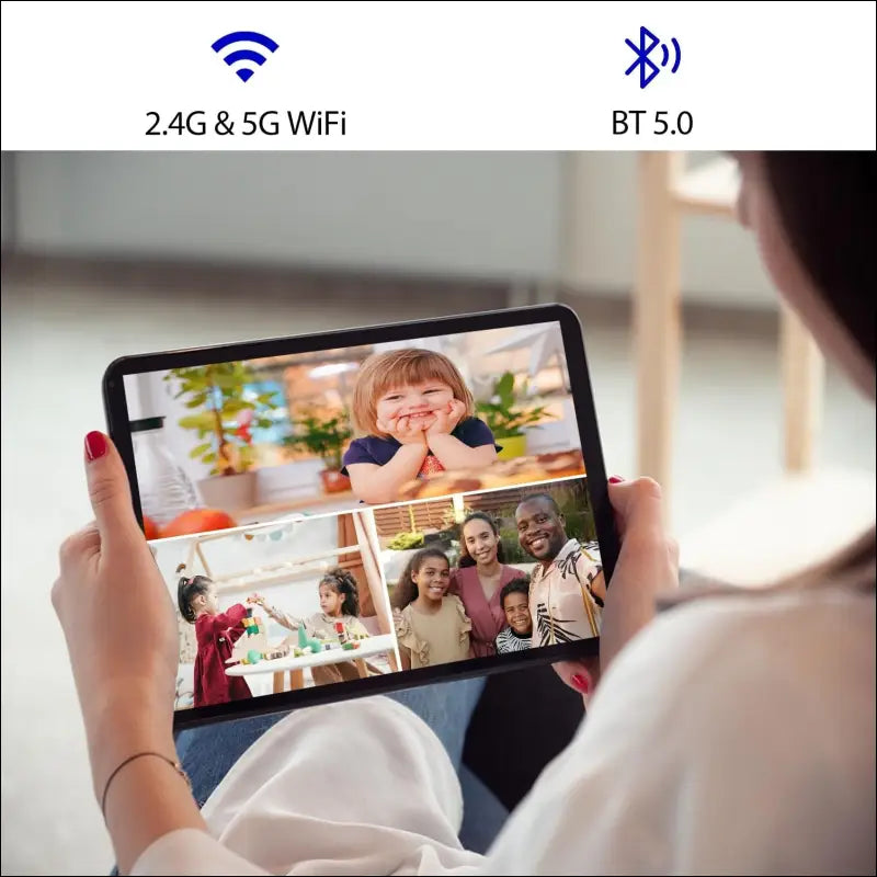 Tablet 10.1 inch Android 13 : Octa-Core Processor 2.0GHz, 6GB RAM 128GB ROM (1TB TF) | 2.4G/5G WiFi, Google GMS Bluetooth5.0 Dual Cameras