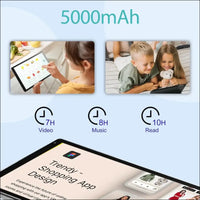 Tablet 10.1 inch Android 13 : Octa-Core Processor 2.0GHz, 6GB RAM 128GB ROM (1TB TF) | 2.4G/5G WiFi, Google GMS Bluetooth5.0 Dual Cameras