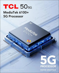 TCL 50 5G 16.8 cm (6.6 inches) SIM Unique Android 14 USB Type-C 4 Go 128 Go 5010 mAh Grey