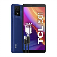 TCL 501-4G Smartphone 32GB, 2GB RAM, 6" QHD Display, Android 14 Go Edition, 5MP Camera, 3000mAh Battery, Dual SIM, 1TB Expandable Memory, Charger Plus Additional USB-C Cable,...
