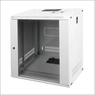 Tecmojo 12RU Wall Mount Network Cabinet, Data Server Rack Enclosure with Lockable Glass Door and Side Panels, 50 kg /110 lbs Max Loading, 450 mm