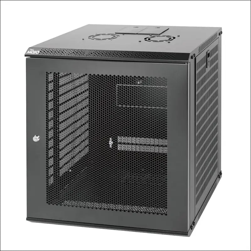 Tecmojo 12U Wall Mount Network Cabinet Data Server Rack Enclosure with Lockable Mesh Door and Side Panels 50 kg /110