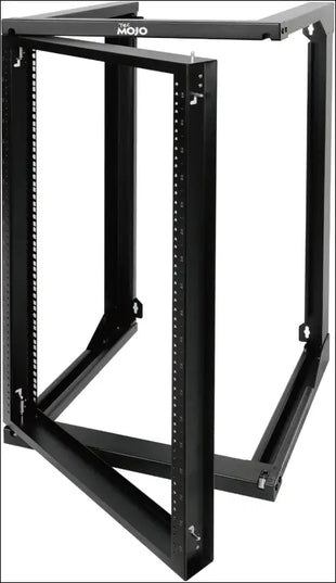 Tecmojo 2 Post 18RU Wall Mount Server Rack, 19 inches Open Frame Server Rack with 180 Degree Swing Gate, 457 mm Deep, for Computer/AV/Data/IT/Media