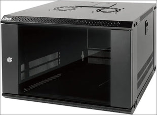 Tecmojo 6RU Wall Mount Network Cabinet, 450mm Deep Data Server Rack Enclosure with Lockable Glass Door and Side Panels, 50 kg /110 lbs Max Loading,