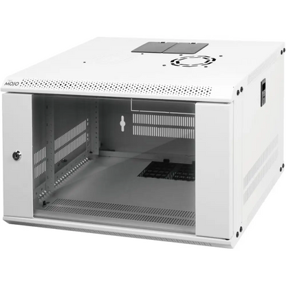Tecmojo 6RU Wall Mount Network Cabinet 450mm Deep Data Server Rack Enclosure with Lockable Glass Door and Side Panels