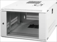 Tecmojo 6RU Wall Mount Network Cabinet Data Server Rack Enclosure with Lockable Glass Door and Side Panels 50 kg /110