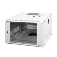 Tecmojo 6RU Wall Mount Network Cabinet Data Server Rack Enclosure with Lockable Glass Door and Side Panels 50 kg /110