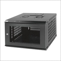 Tecmojo 6RU Wall Mount Network Cabinet Data Server Rack Enclosure with Lockable Mesh Door and Side Panels 50 kg /110