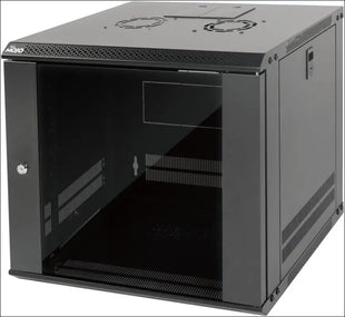 Tecmojo 9RU Wall Mount Network Cabinet, Data Server Rack Enclosure with Lockable Glass Door and Side Panels, 50 kg /110 lbs Max Loading, 450 mm Deep,