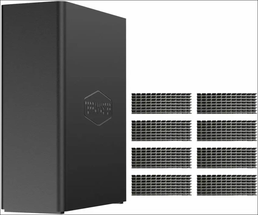 TERRAMASTER F8 SSD Plus NAS - 8Bay All SSD NAS Storage Core i3 8-Core 8-Thread CPU 16GB DDR5 RAM 10GbE Port 8 Heat