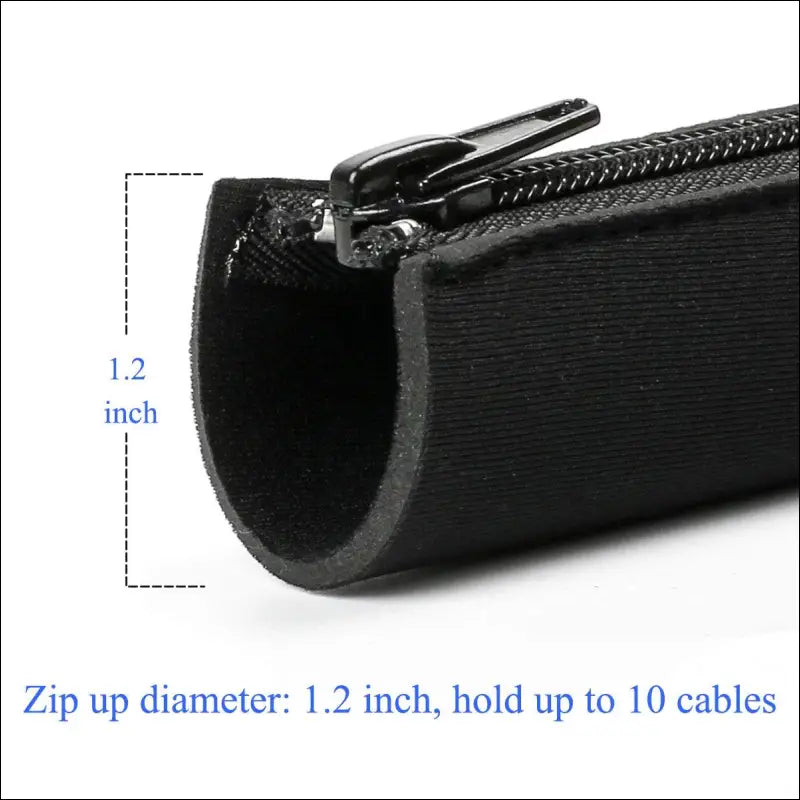 Teskyer 4 Pack Cable Management Sleeves, Cord Organizer Sleeve with Zipper, Wire Wrap Covers, Cable Organizer Sleeves for TV, Computer, Office, 15" Per Sleeve