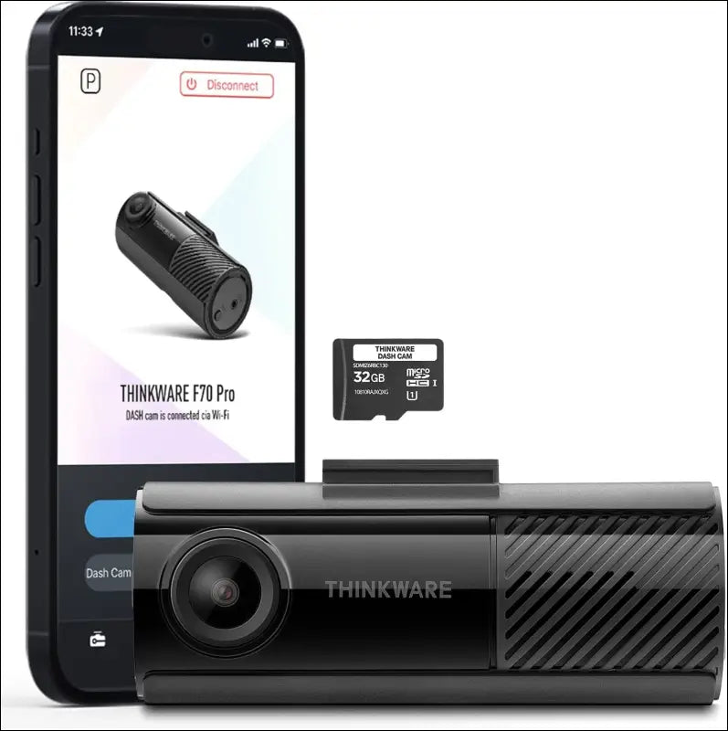 THINKWARE F70 PRO Dash Cam, 1080P Full HD WiFi Dashcam for Car Camera, Compact Design, Super Night Vision, G-Sensor, Smart Parking Mode, Safety Camera Alert, Integrated Thermal...