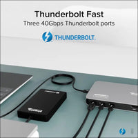 Thunderbolt 4 Dock for Quad Monitors 100W, Thunderbolt Docking Station Connects up to Four 4K Monitors for Windows and Mac Laptops, 2x HDMI, 4x Thunderbolt 4/USB C, Driver Required TBT-6950PD