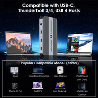 Thunderbolt 4 Dock,  Thunderbolt 4 Hub with Dual 4K@60Hz Display, 100w Power Delivery, USB-A 3.2 Gen 2, for MacBook Pro/Air M1 M2 M3 M4, Thunderbolt 4/3 Laptop