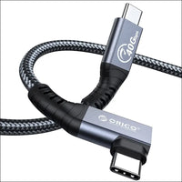 Thunderbolt 4 USB 4 Cable Compatible with Thunderbolt 3 with PD 100W (20V/5A), 40Gb Data Transmission, 8K@60Hz Dual 4K@60Hz for Phones, Tablets and Laptops (0.3M, Right Angle)