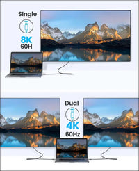 Thunderbolt 4 USB 4 Cable Compatible with Thunderbolt 3 with PD 100W (20V/5A), 40Gb Data Transmission, 8K@60Hz Dual 4K@60Hz for Phones, Tablets and Laptops (0.3M, Right Angle)