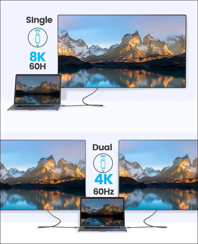 Thunderbolt 4 USB 4 Cable Compatible with Thunderbolt 3 with PD 100W (20V/5A), 40Gb Data Transmission, 8K@60Hz Dual 4K@60Hz for Phones, Tablets and Laptops (0.3M, Right Angle)