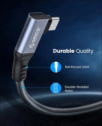 Thunderbolt 4 USB 4 Cable Compatible with Thunderbolt 3 with PD 100W (20V/5A), 40Gb Data Transmission, 8K@60Hz Dual 4K@60Hz for Phones, Tablets and Laptops (0.3M, Right Angle)