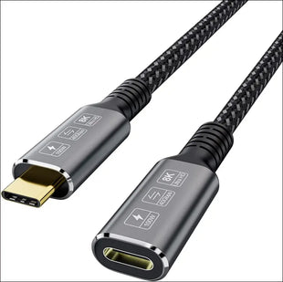 Thunderbolt 4 USB4 8K Cable, 0.8M Male to Female, USB-C Compatible, 40Gbps Data, 100W PD, Macbook Pro, Dell XPS, Egpu