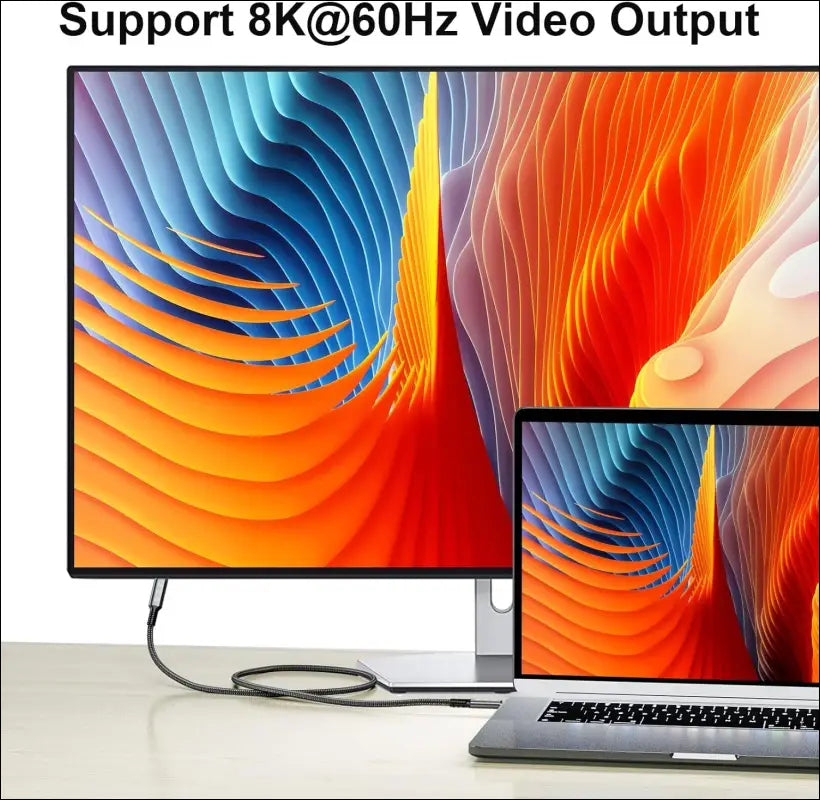 Thunderbolt 4 USB4 8K Cable, 0.8M Male to Female, USB-C Compatible, 40Gbps Data, 100W PD, Macbook Pro, Dell XPS, Egpu