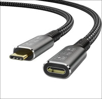 Thunderbolt 4 USB4 8K Cable, 0.8M Male to Female, USB-C Compatible, 40Gbps Data, 100W PD, Macbook Pro, Dell XPS, Egpu