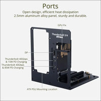 Thunderbolt3/4 USB4 Egpu Enclosure 40Gbps Compatible with Win/Linux/Macos, Pcie External GPU Dock with PD 85W Using DC/ATX PSU, Support NVIDIA/AMD GPU and Daisy Chain