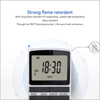 Timer Outlet, Intelligent Programmable Indoor Timed Power Switch, 600mAh Power Timing Automatic Control Outlets with Countdown and Shutdown Modes, Flame Retardant (AU Plug