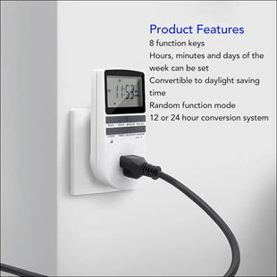 Timer Outlet, Intelligent Programmable Indoor Timed Power Switch, 600mAh Power Timing Automatic Control Outlets with Countdown and Shutdown Modes, Flame Retardant (AU Plug