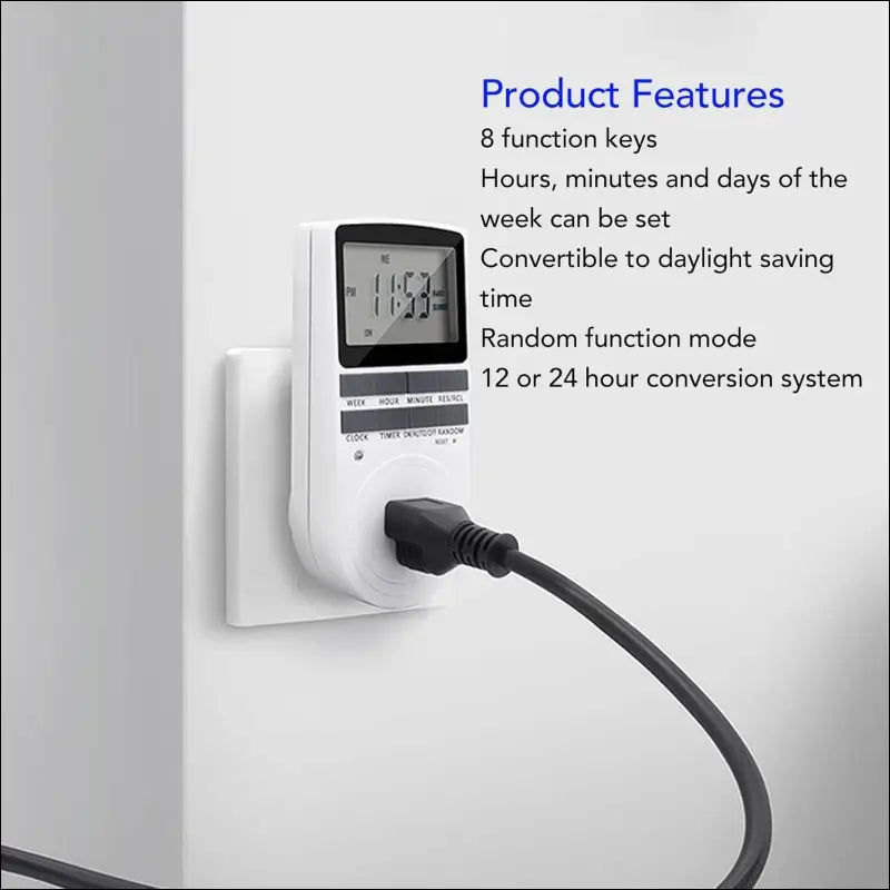Timer Outlet, Intelligent Programmable Indoor Timed Power Switch, 600mAh Power Timing Automatic Control Outlets with Countdown and Shutdown Modes, Flame Retardant (AU Plug