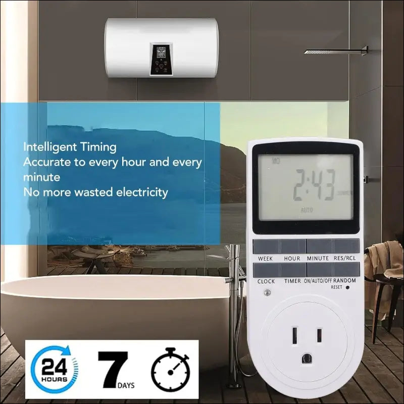 Timer Outlet, Intelligent Programmable Indoor Timed Power Switch, 600mAh Power Timing Automatic Control Outlets with Countdown and Shutdown Modes, Flame Retardant (AU Plug